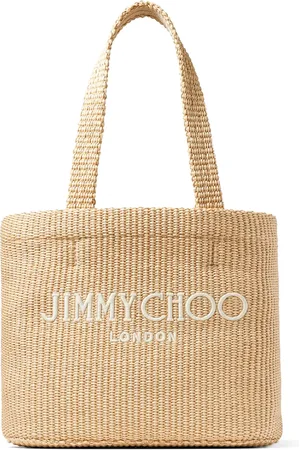 Jimmy Choo Medium logo-embroidered beach bag