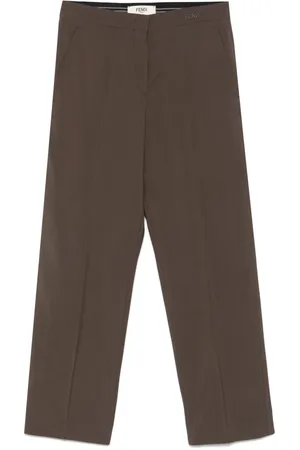 Fendi Logo-embroidered trousers