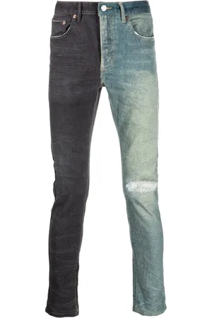 Purple Brand Two-tone distressed jeans