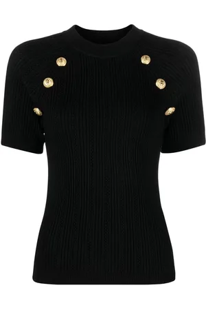 Balmain Button-detail short-sleeve top