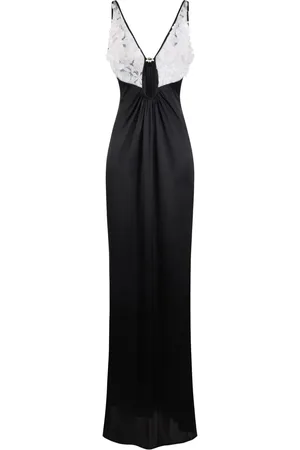 Elisabetta Franchi Floral-appliqué gown