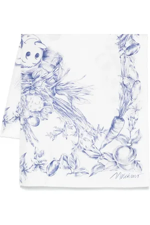 Moschino Sketch-style print scarf