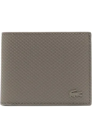 Lacoste Small piqué leather bi-fold wallet