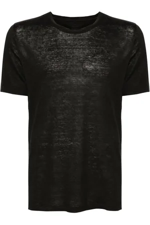 120% Lino Round-neck linen T-shirt