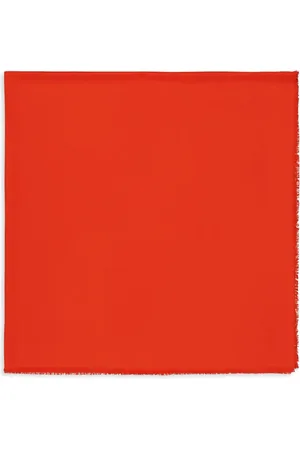 Fendi Logo-embroidered silk shawl