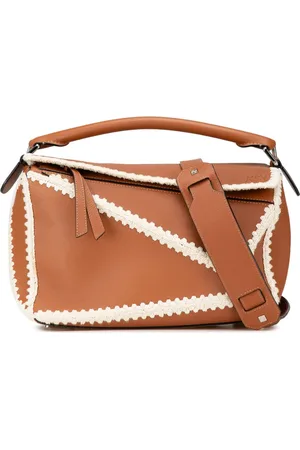 Loewe 2019 Medium Calfskin Crochet Trim Puzzle satchel