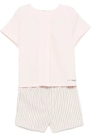 Il gufo Striped shorts set