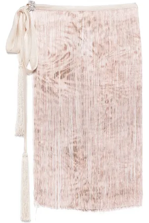 BLUMARINE Fringed mini skirt