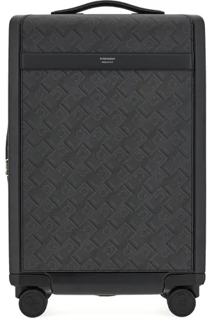 Salvatore Ferragamo Gancini-print leather luggage