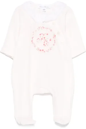 Tartine Et Chocolat Flower embroidery velvet pajamas