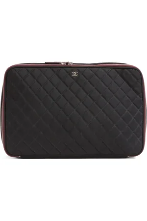 CHANEL 2000s large Nylon Quilted Laptop case bag