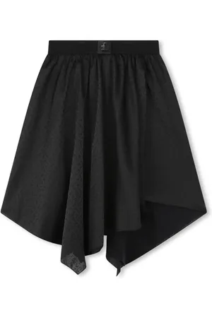 Givenchy All-over logo-print asymmetric skirt