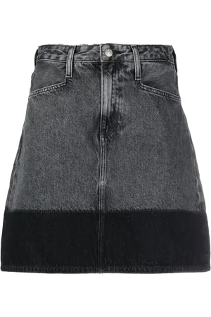 Calvin Klein Two-tone denim mini skirt