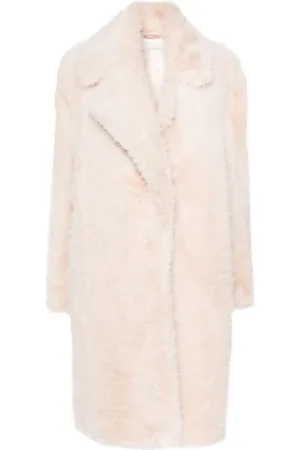 Sportmax Faux-fur midi coat