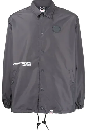 A Bathing Ape Logo-print shirt jacket
