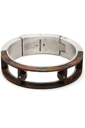 PARTS OF FOUR Two-tone distressed cuff bracelet