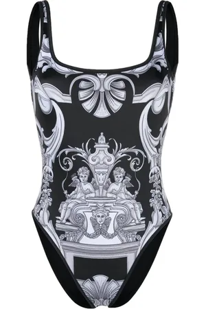VERSACE Baroque pattern-print swimsuit