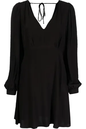 Tommy Hilfiger Puff-sleeve V-neck flared dress