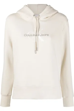 Calvin Klein Logo-embroidered cotton hoodie