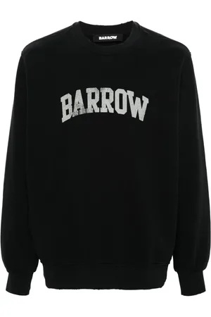 BARROW Logo-print distressed sweatshirt