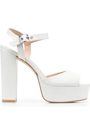 Stuart Weitzman 140mm leather platform sandals
