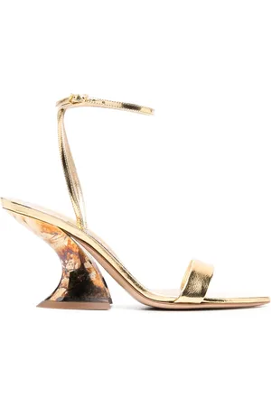 Casadei Elodie 75mm metallic-finish sandals