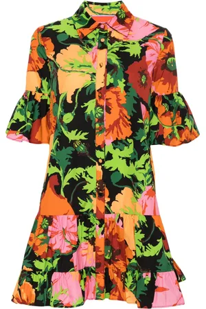 La DoubleJ Choux floral-print cotton shirtdress