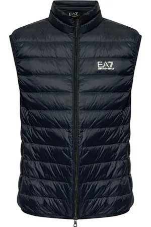 EA7 Logo-print padded gilet