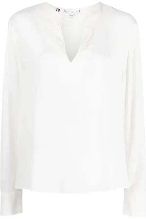 Tommy Hilfiger V-neck long-sleeved blouse
