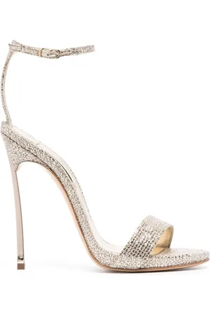 Casadei Blade 120mm metallic-finish sandals