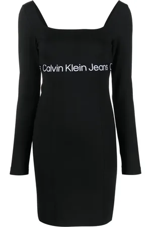 Calvin Klein Logo-tape jersey minidress
