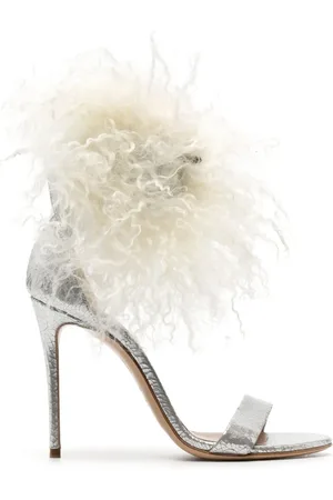 Casadei Aria 110mm metallic leather sandals