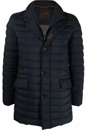 MOORER Notched collar padded jacket