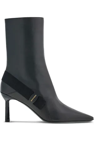 Salvatore Ferragamo 85mm Vara-bow leather ankle boots