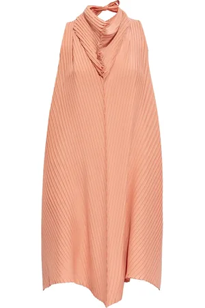 Issey Miyake Plissé halterneck mini dress