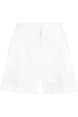 BALLANTYNE Tailored cotton-linen short shorts