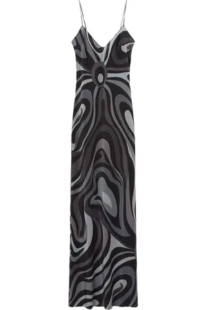 Puccini Marmo-print silk dress