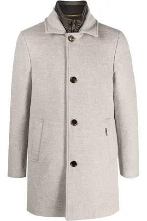 MOORER Quilted single-breasted coat