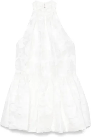 By Malina Floral-jacquard mini dress