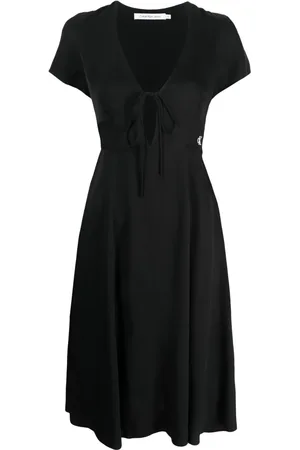Calvin Klein Short-sleeve V-neck midi dress