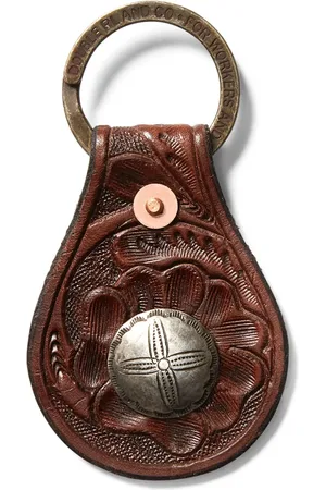 Ralph Lauren Embossed leather key ring