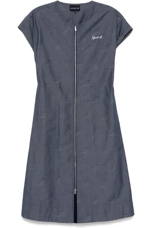AGNÈS B. Front zip striped dress