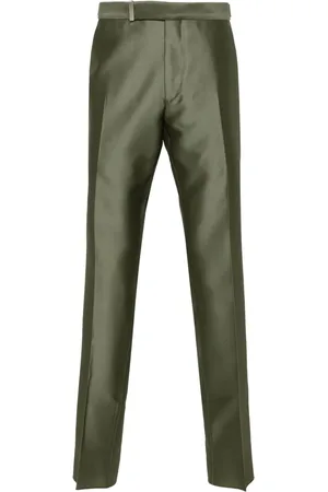 Tom Ford Pressed-crease tapered chinos
