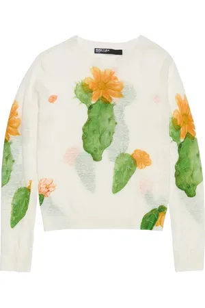 Bimba y Lola Cactus-print linen jumper