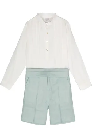 PAZ RODRIGUEZ Pintuck-detail shorts set