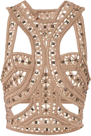 Alberta Ferretti Woven tank top