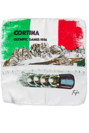 FEFÈ Cortina Olympics Games-print pocket scarf