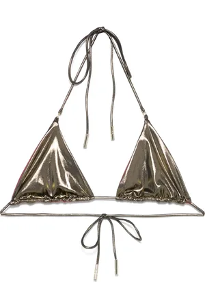 Patrizia Pepe Metallic bikini top