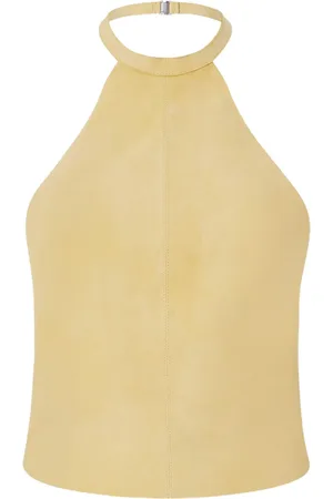 Pinko Halterneck suede top