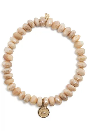 Sydney Evan 14kt yellow gold Evil Eye beaded bracelet